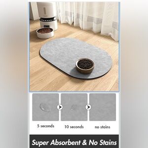 Quick-Dry Dog or Cat Mat For Food or Water